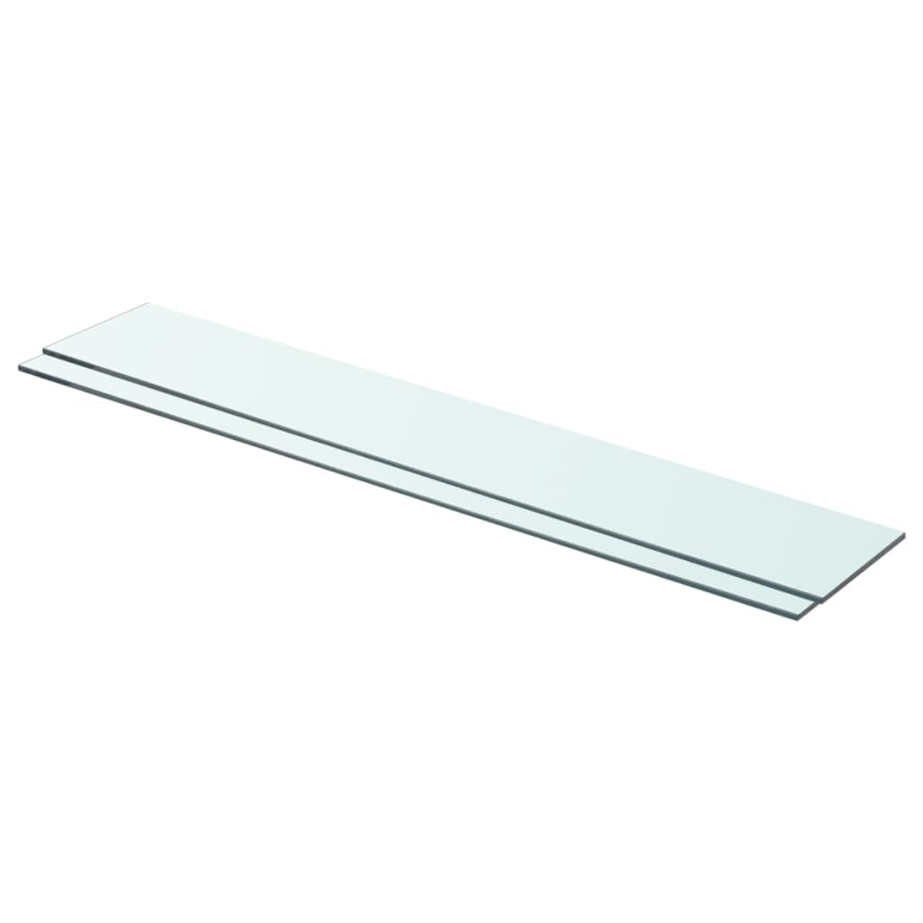 Wandschap transparant 90x12 cm glas