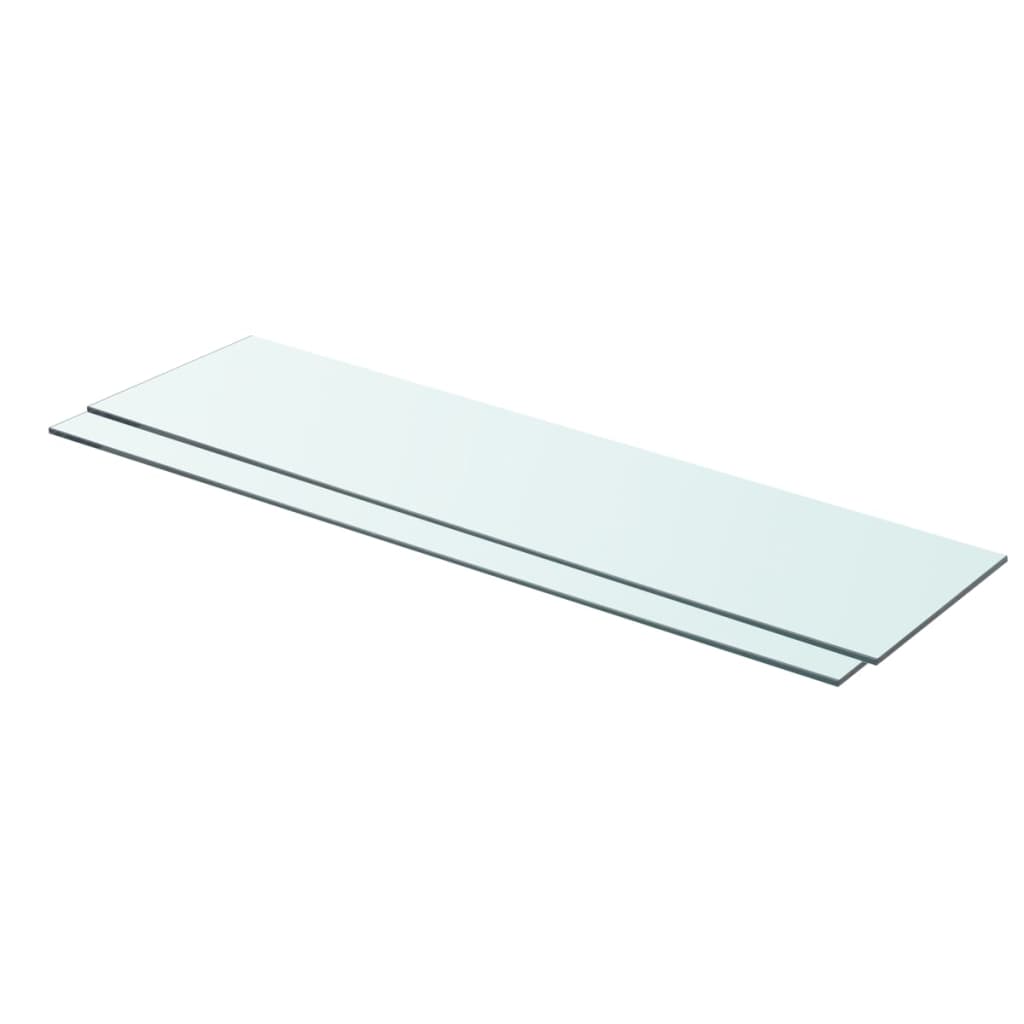 Wandschap transparant 90x12 cm glas