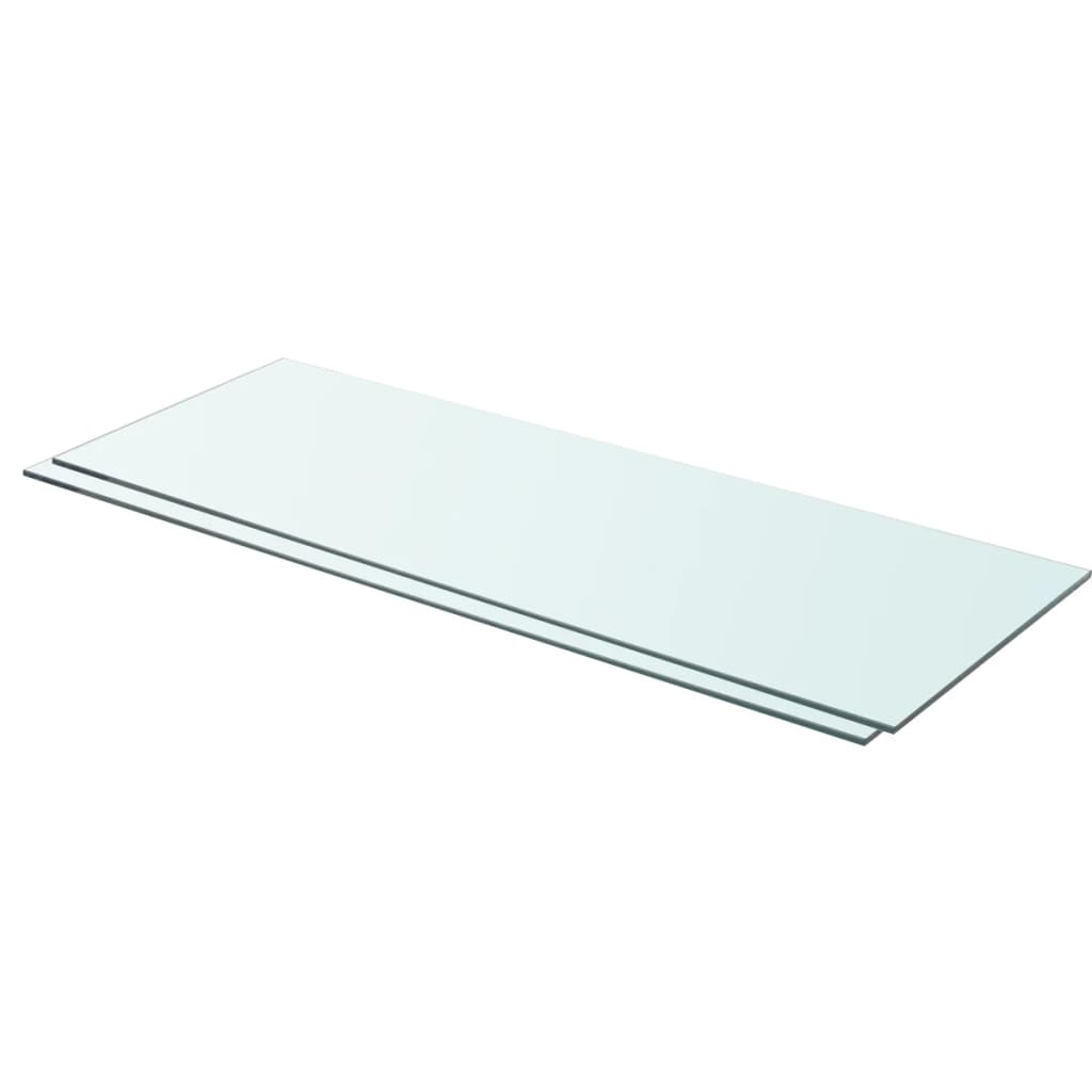 Wandschap transparant 90x12 cm glas