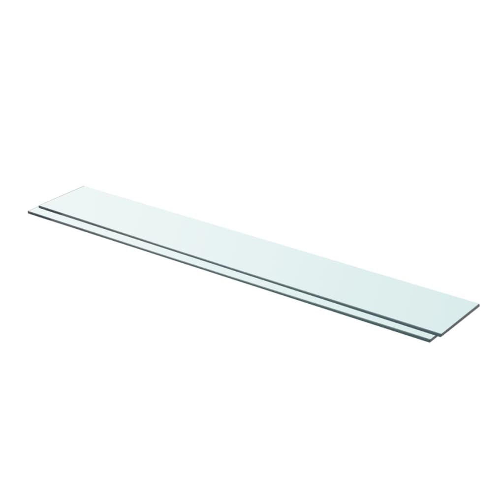 Wandschap transparant 90x12 cm glas