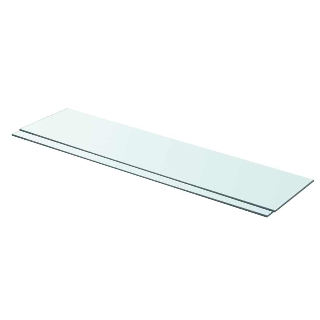 Wandschap transparant 90x12 cm glas