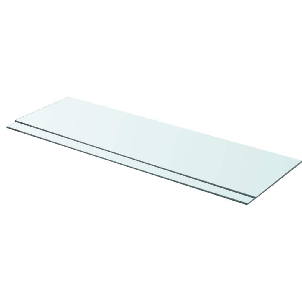 Wandschap transparant 90x12 cm glas