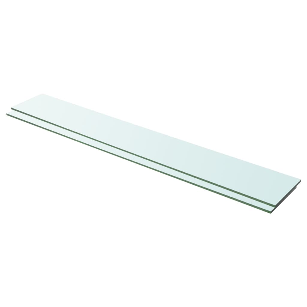 Wandschap transparant 90x12 cm glas