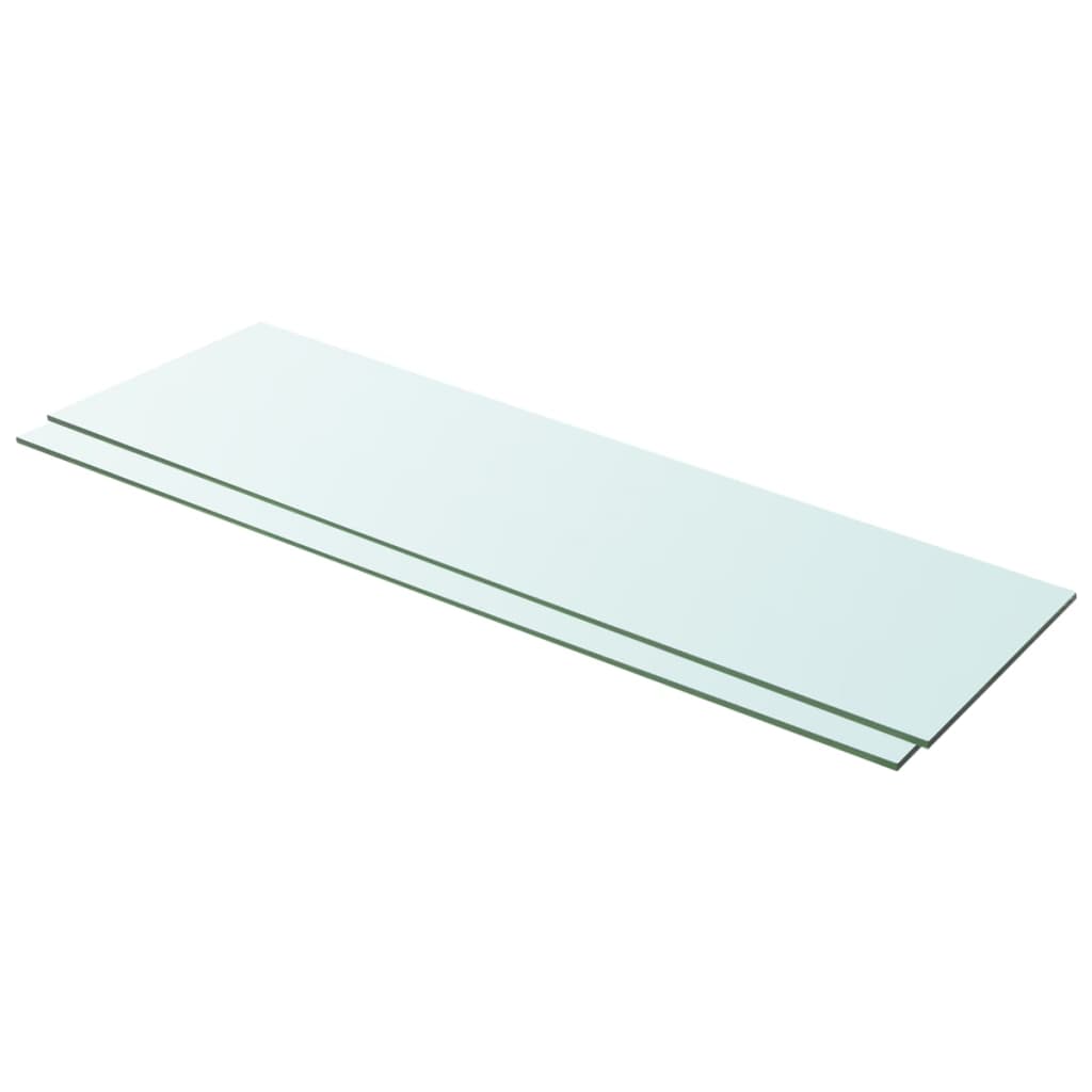 Wandschap transparant 90x12 cm glas