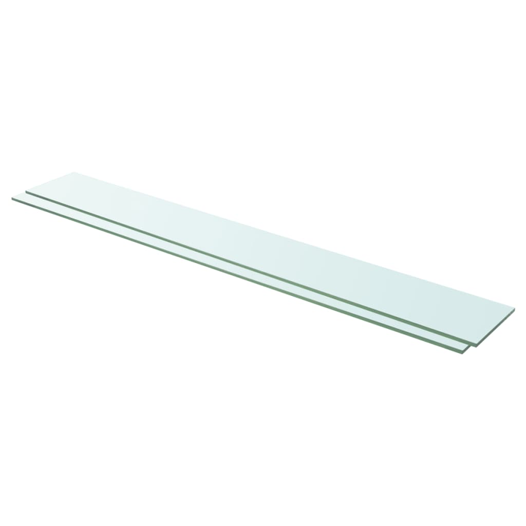 Wandschap transparant 90x12 cm glas