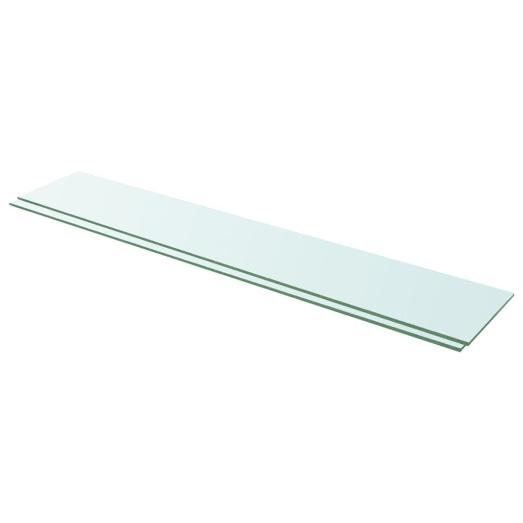 Wandschap transparant 90x12 cm glas