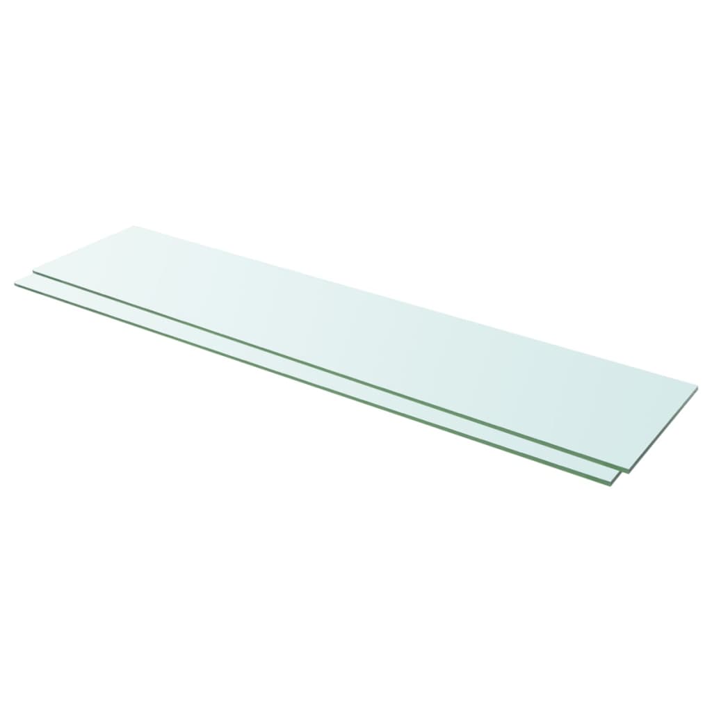 Wandschap transparant 90x12 cm glas