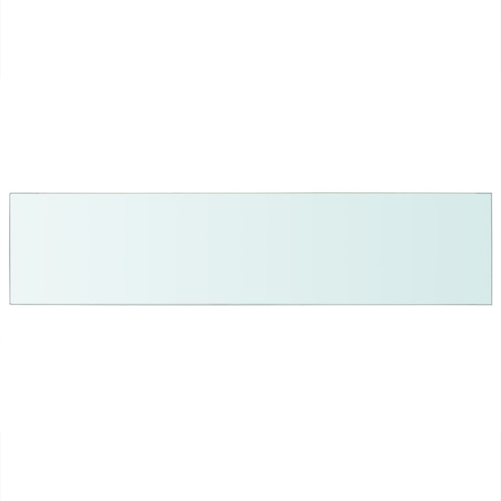 Wandschap transparant 90x12 cm glas