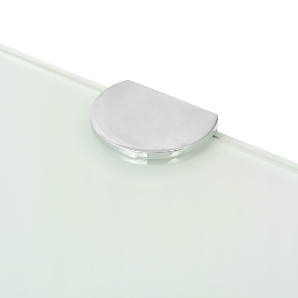 Hoekschappen 2 st met chromen dragers 45x45 cm glas transparant