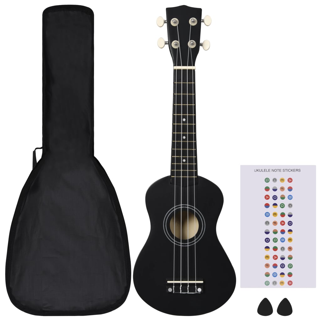 Ukuleleset met tas voor kinderen sopraan 21'' blauw