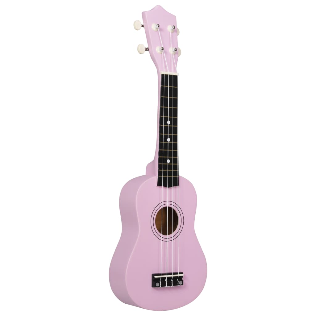 Ukuleleset met tas voor kinderen sopraan 23'' lichthoutkleurig