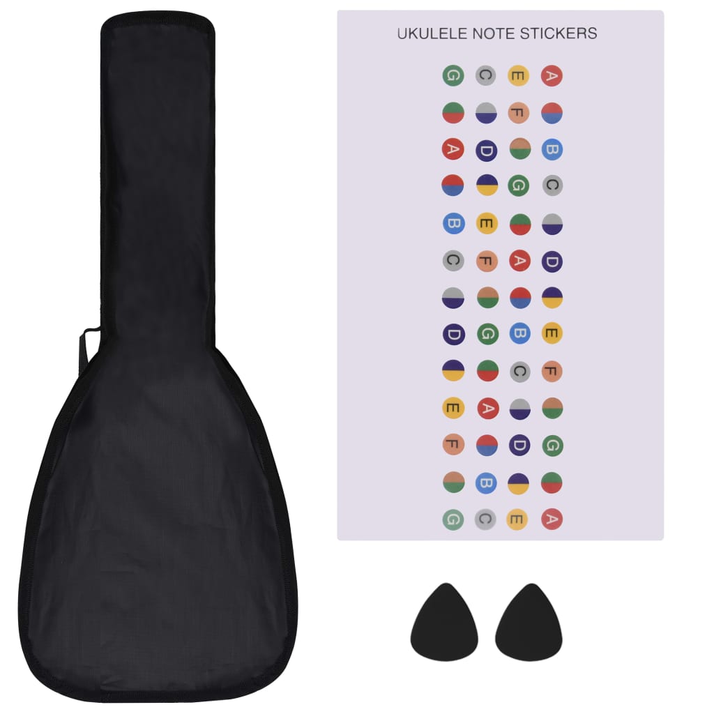 Ukuleleset met tas voor kinderen sopraan 21'' blauw