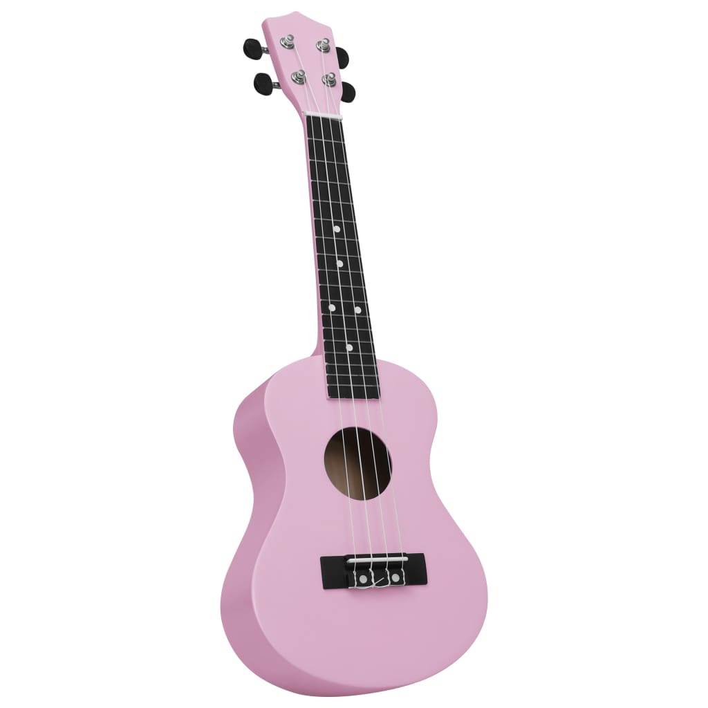 Ukuleleset met tas voor kinderen sopraan 23'' lichthoutkleurig