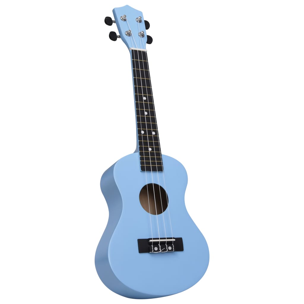 Ukuleleset met tas voor kinderen sopraan 23'' lichthoutkleurig