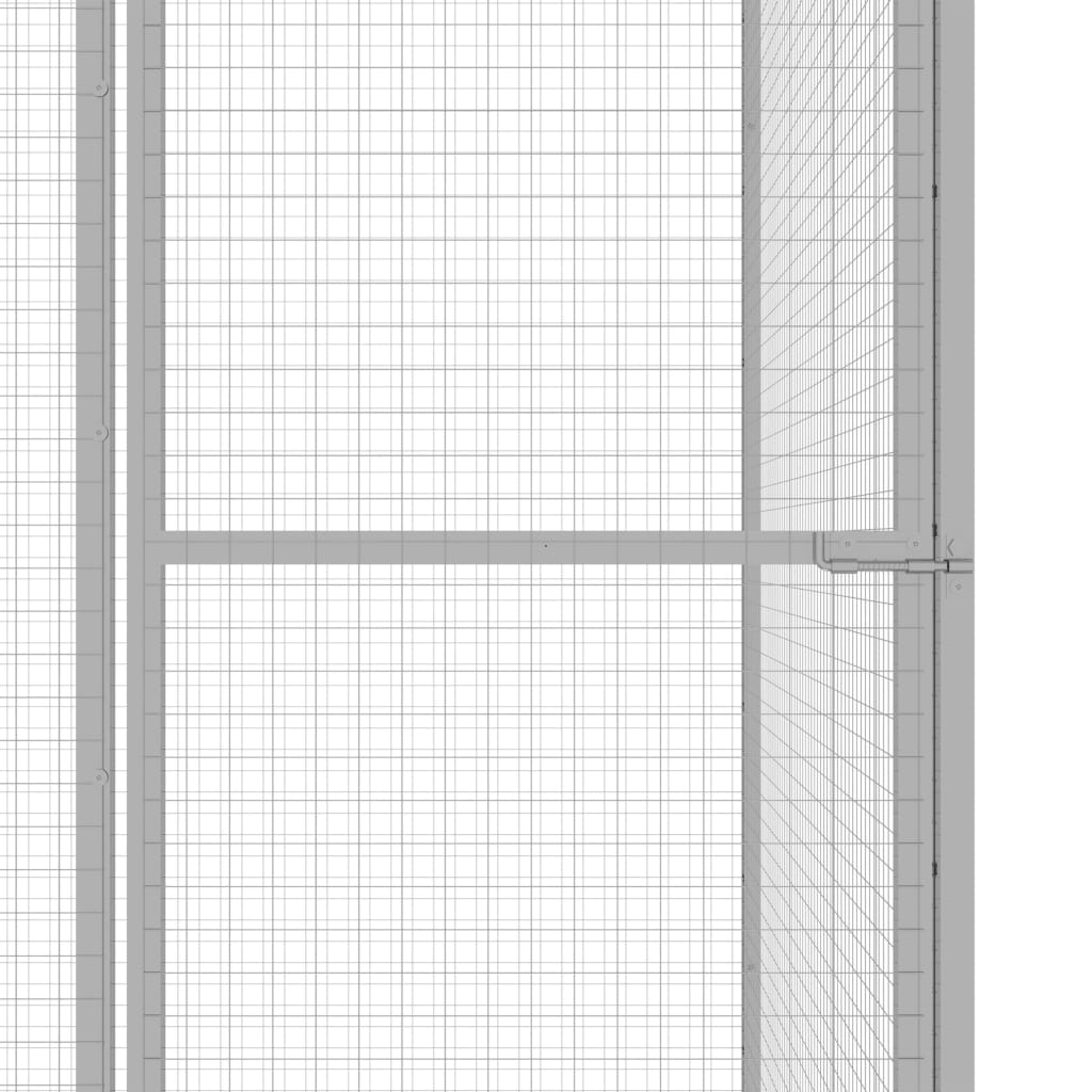 Kattenkooi 6x3x2,5 m gegalvaniseerd staal