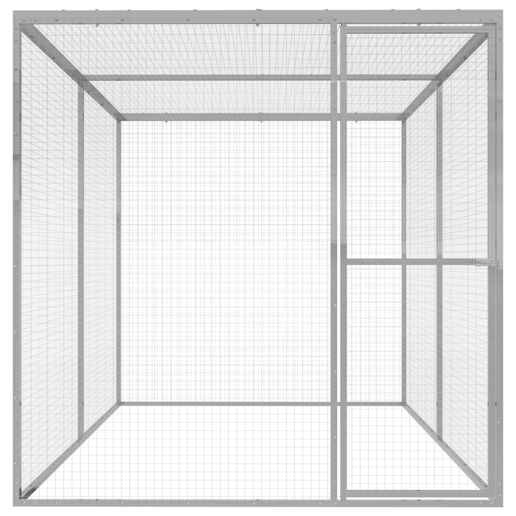 Kattenkooi 1,5x1,5x1,5 m gegalvaniseerd staal