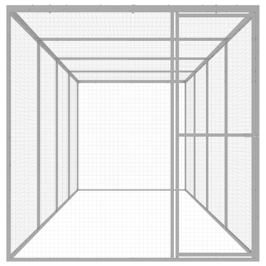 Kattenkooi 1,5x1,5x1,5 m gegalvaniseerd staal