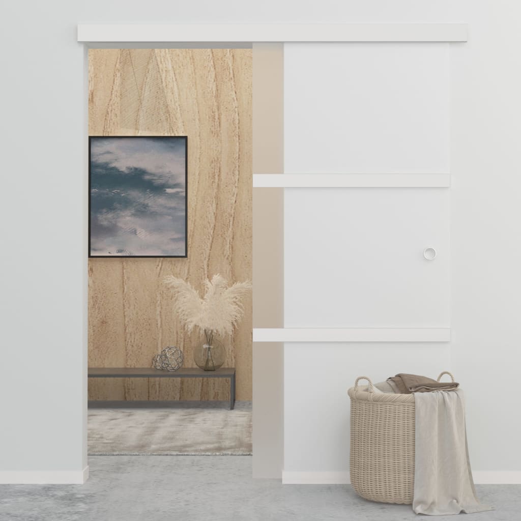 Schuifdeur met zachte stops 90x205 cm ESG-glas en aluminium