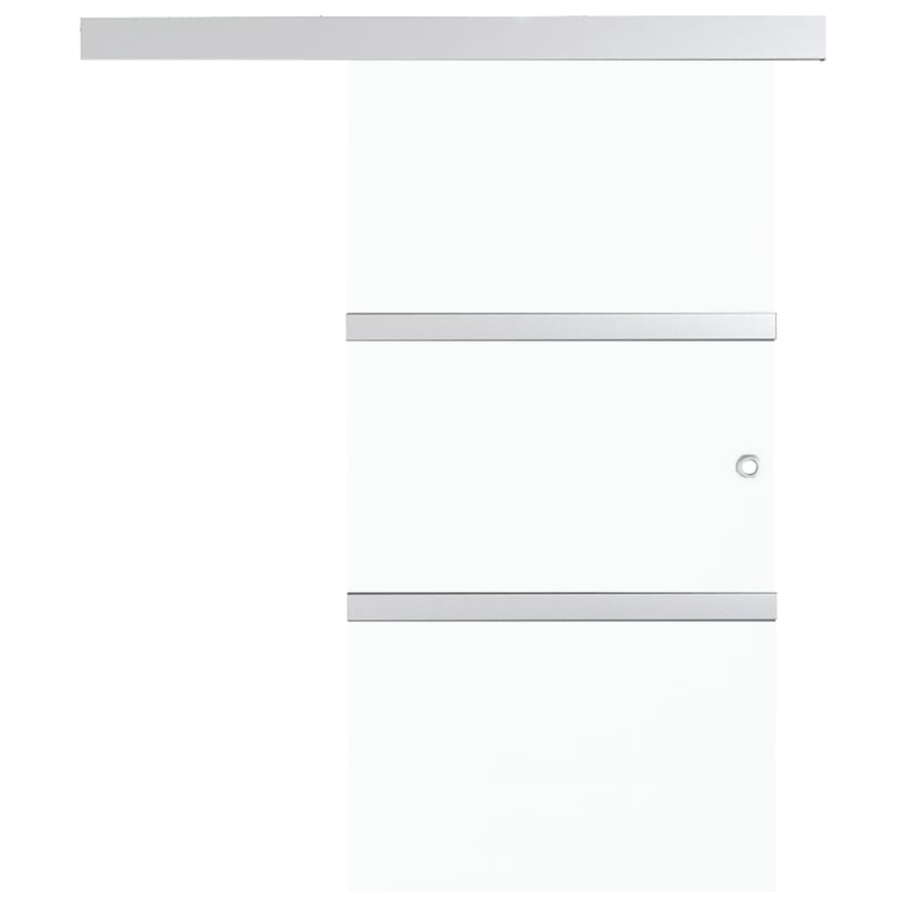 Schuifdeur met zachte stops 90x205 cm ESG-glas en aluminium