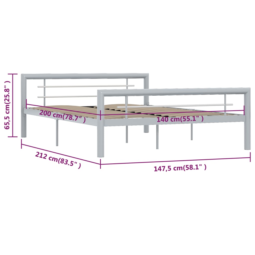 Bedframe metaal 180x200 cm