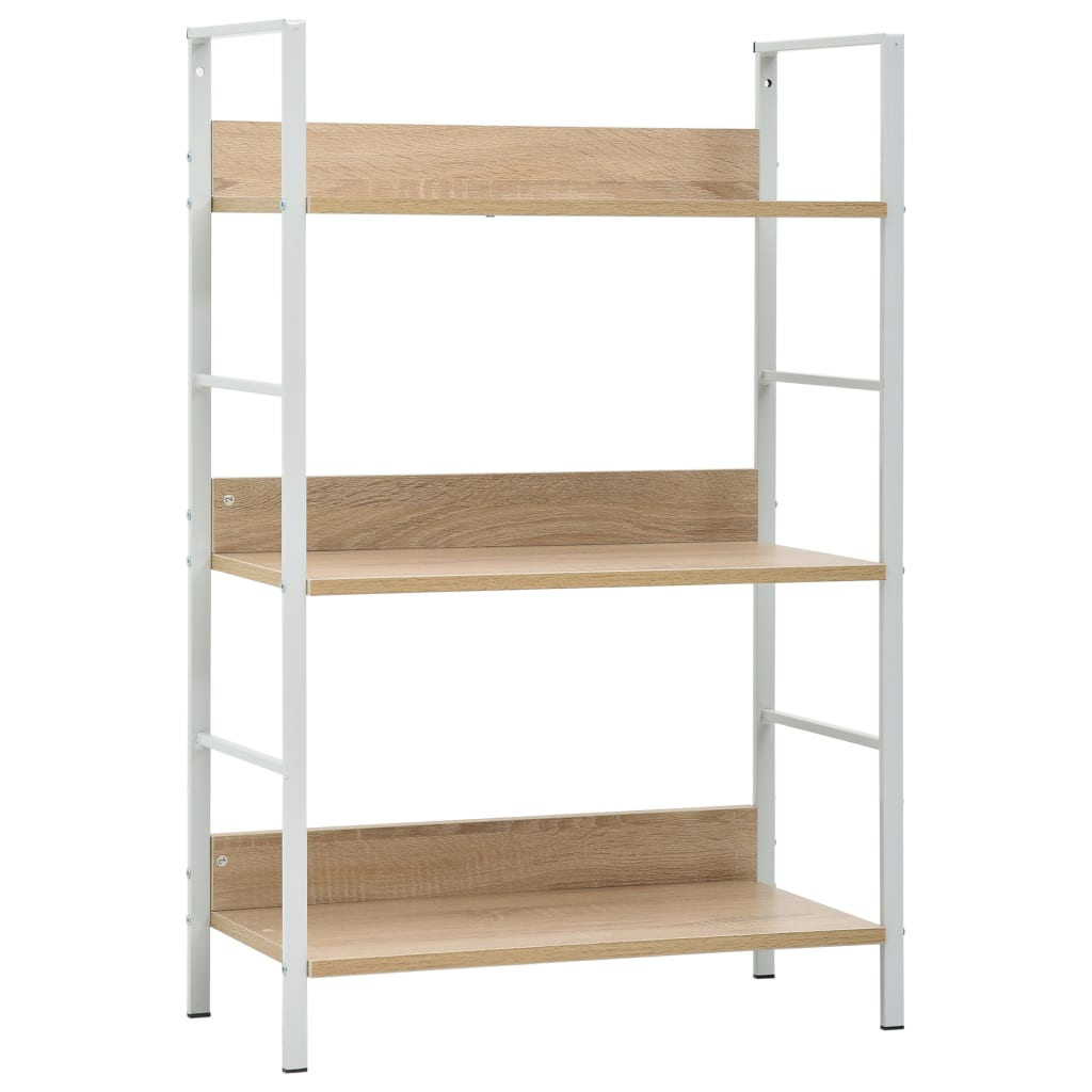 Boekenkast 4 schappen 60x27,6x124,5 cm bewerkt hout eikenkleur