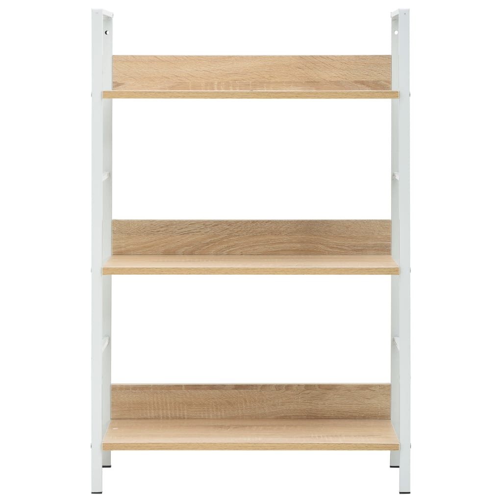 Boekenkast 4 schappen 60x27,6x124,5 cm bewerkt hout eikenkleur