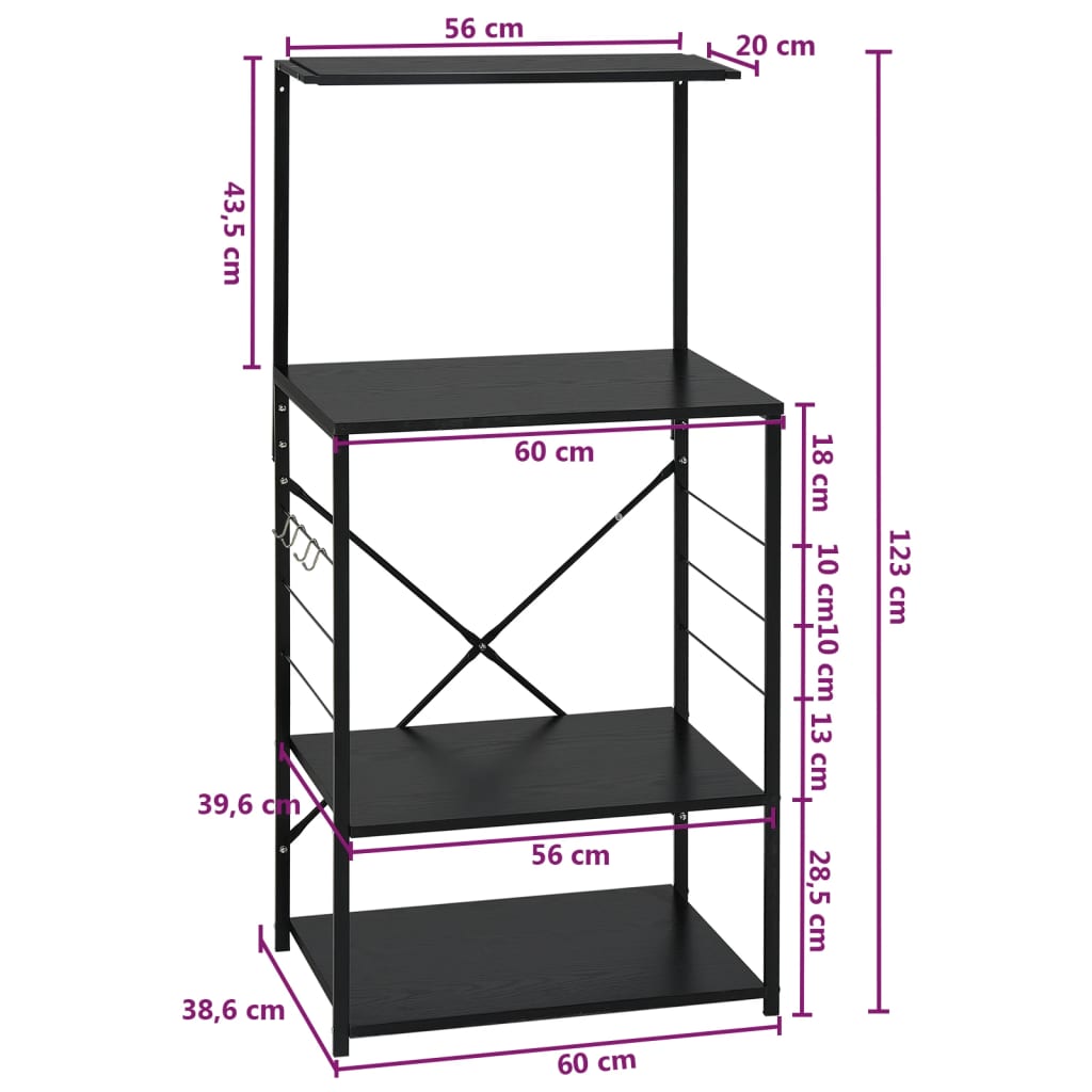 Magnetronkast 60x39,6x123 cm bewerkt hout