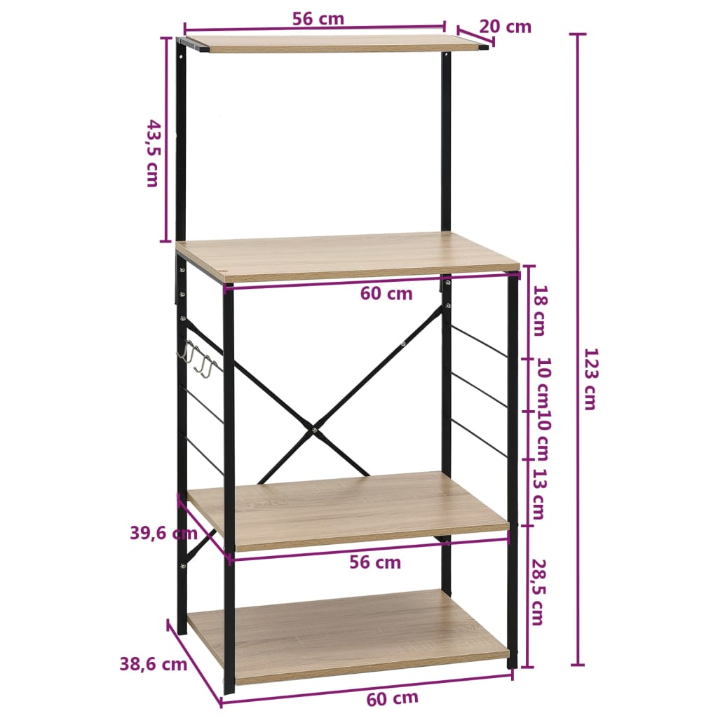 Magnetronkast 60x39,6x123 cm bewerkt hout