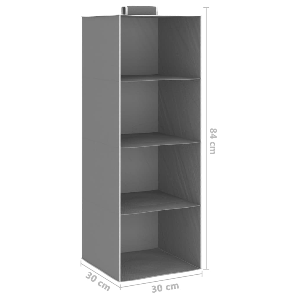 Kledingorganisers hangend 2 st met 10 schappen stof