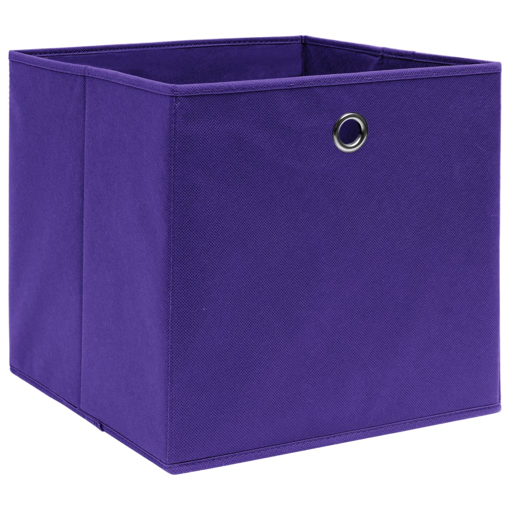 Opbergboxen deksel 4 st 32x32x32 cm stof