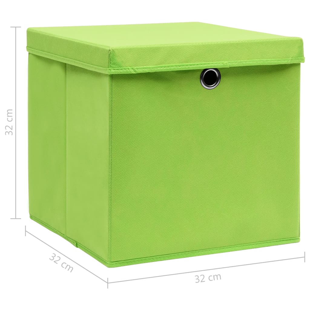 Opbergboxen 4 st 32x32x32 cm stof