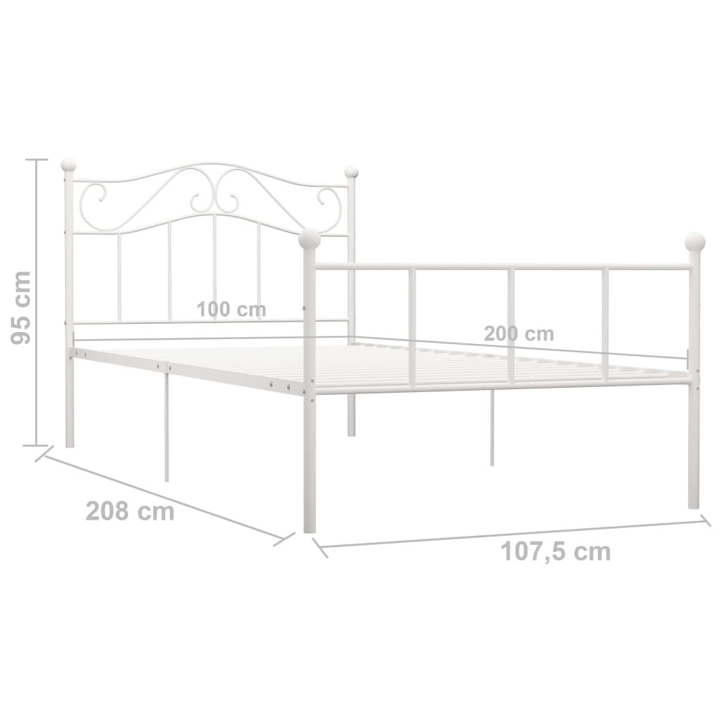 Bedframe metaal 140x200 cm