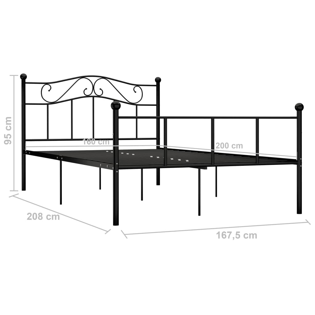 Bedframe metaal 90x200 cm