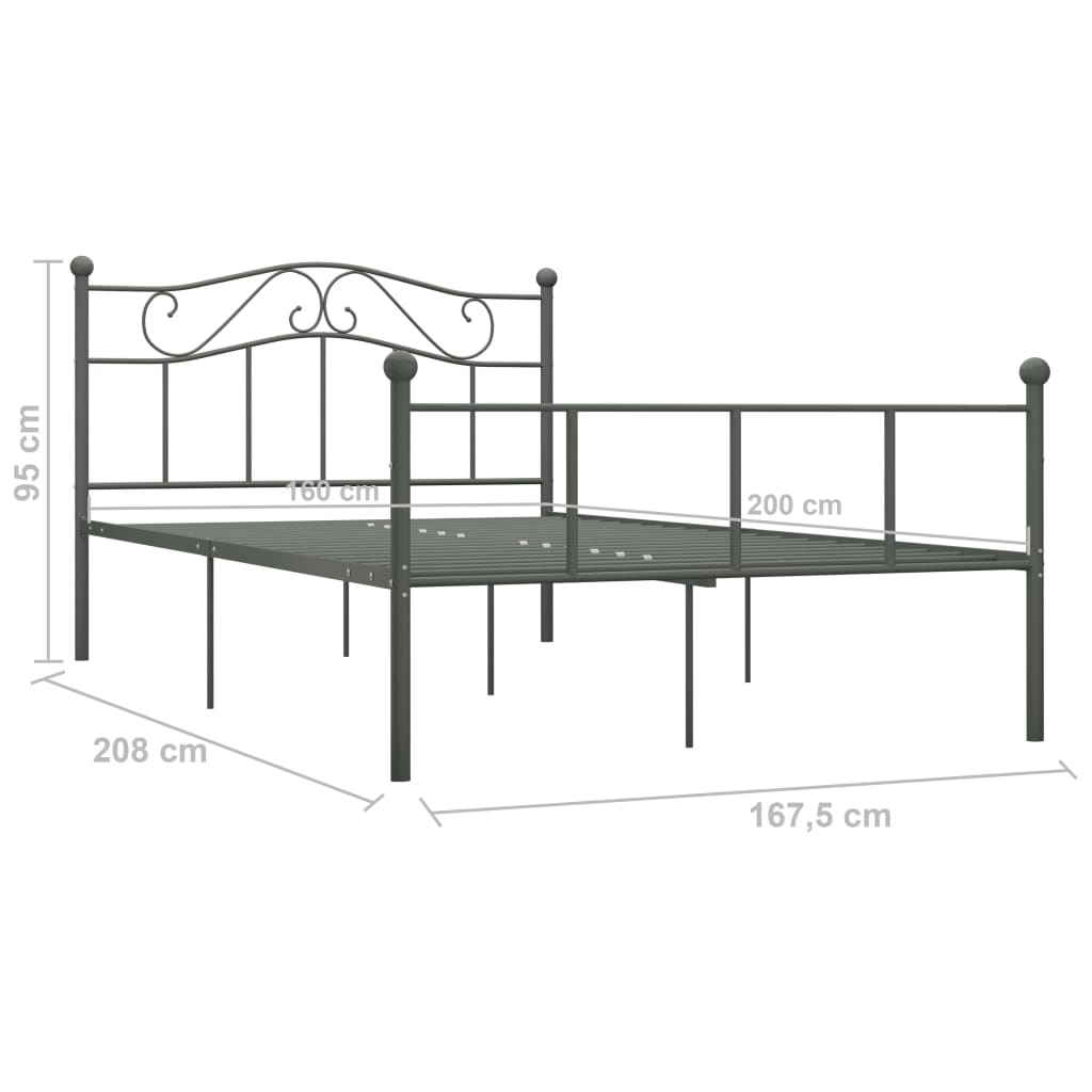 Bedframe metaal 90x200 cm