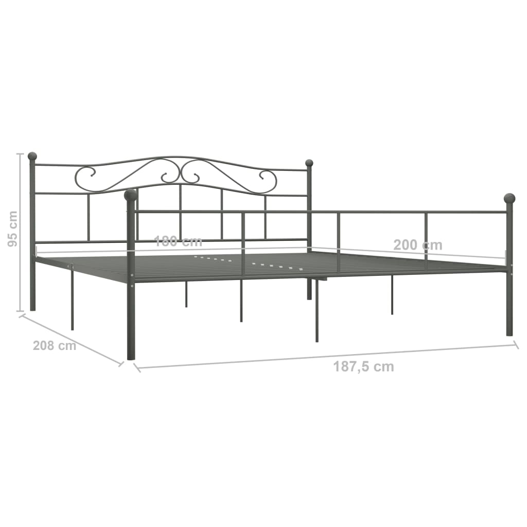 Bedframe metaal 140x200 cm