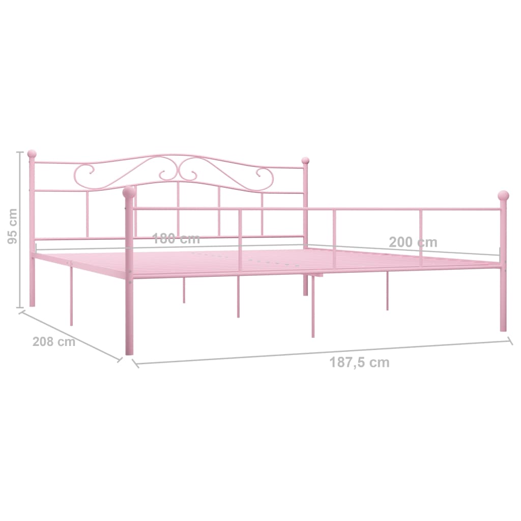 Bedframe metaal 140x200 cm