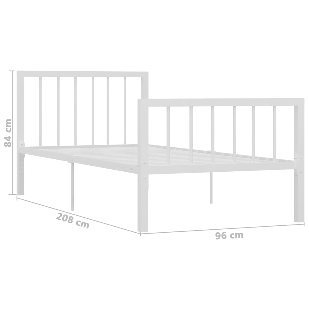 Bedframe metaal 120x200 cm