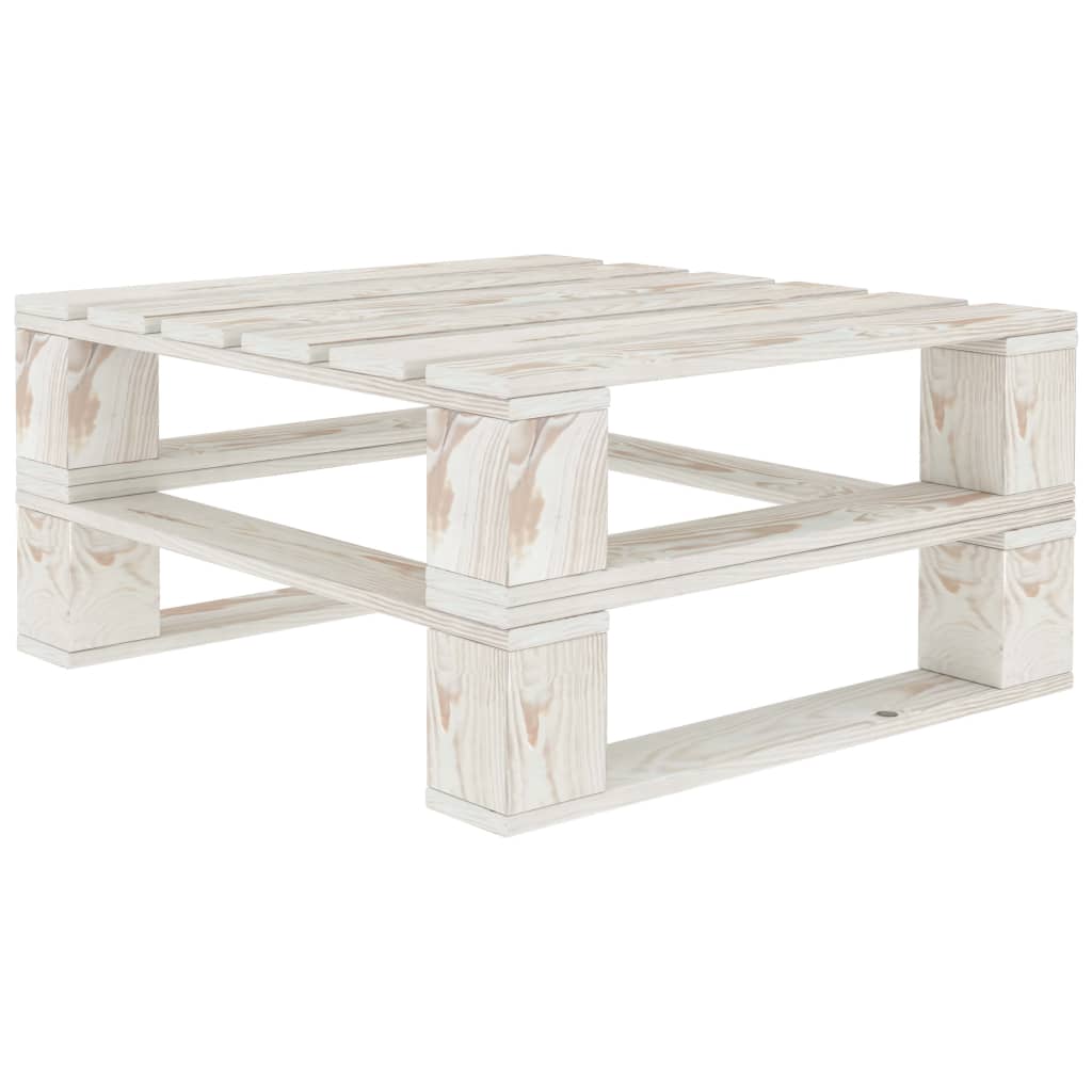 8-delige Loungeset pallet hout wit