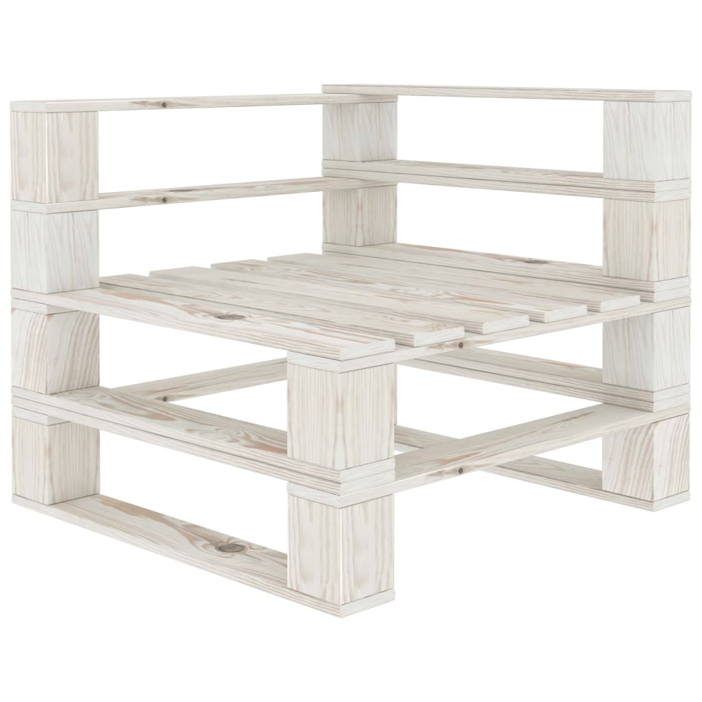 8-delige Loungeset pallet hout wit