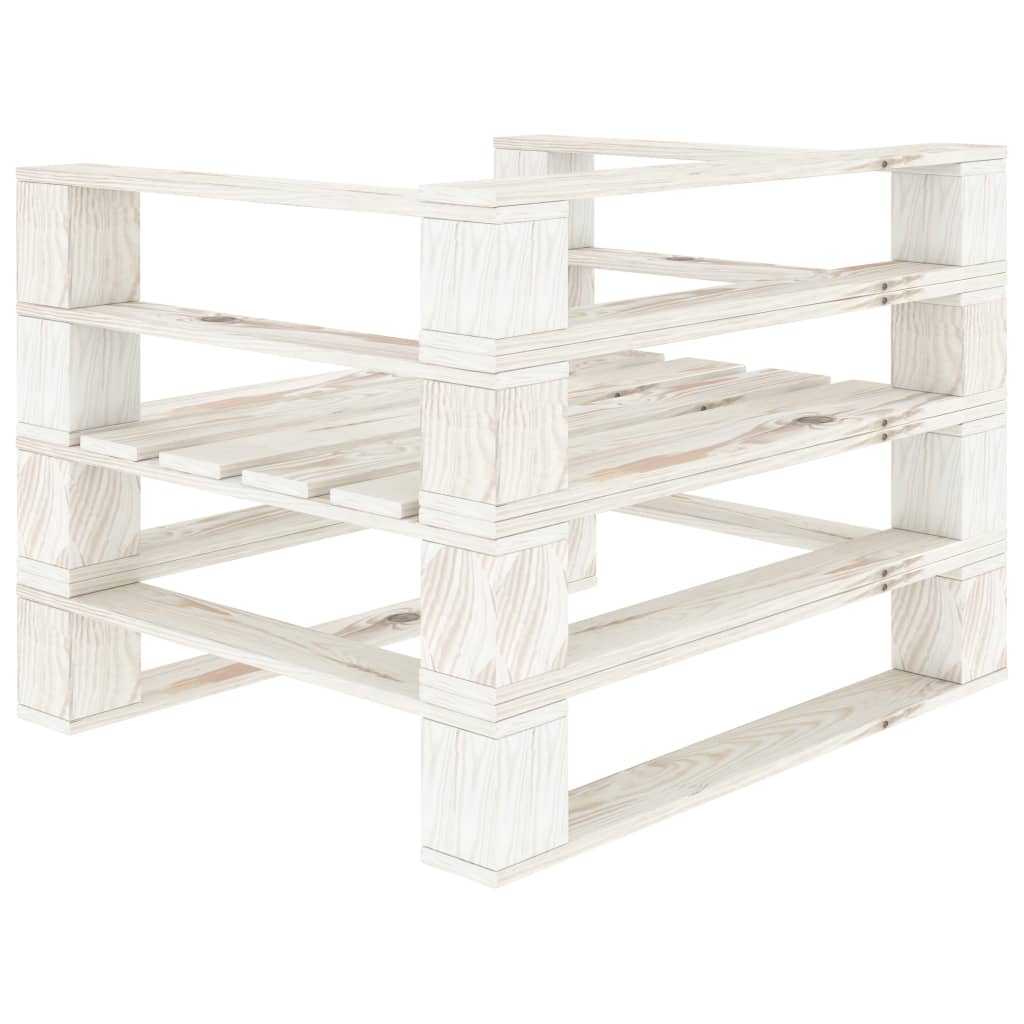 6-delige Loungeset pallet hout wit