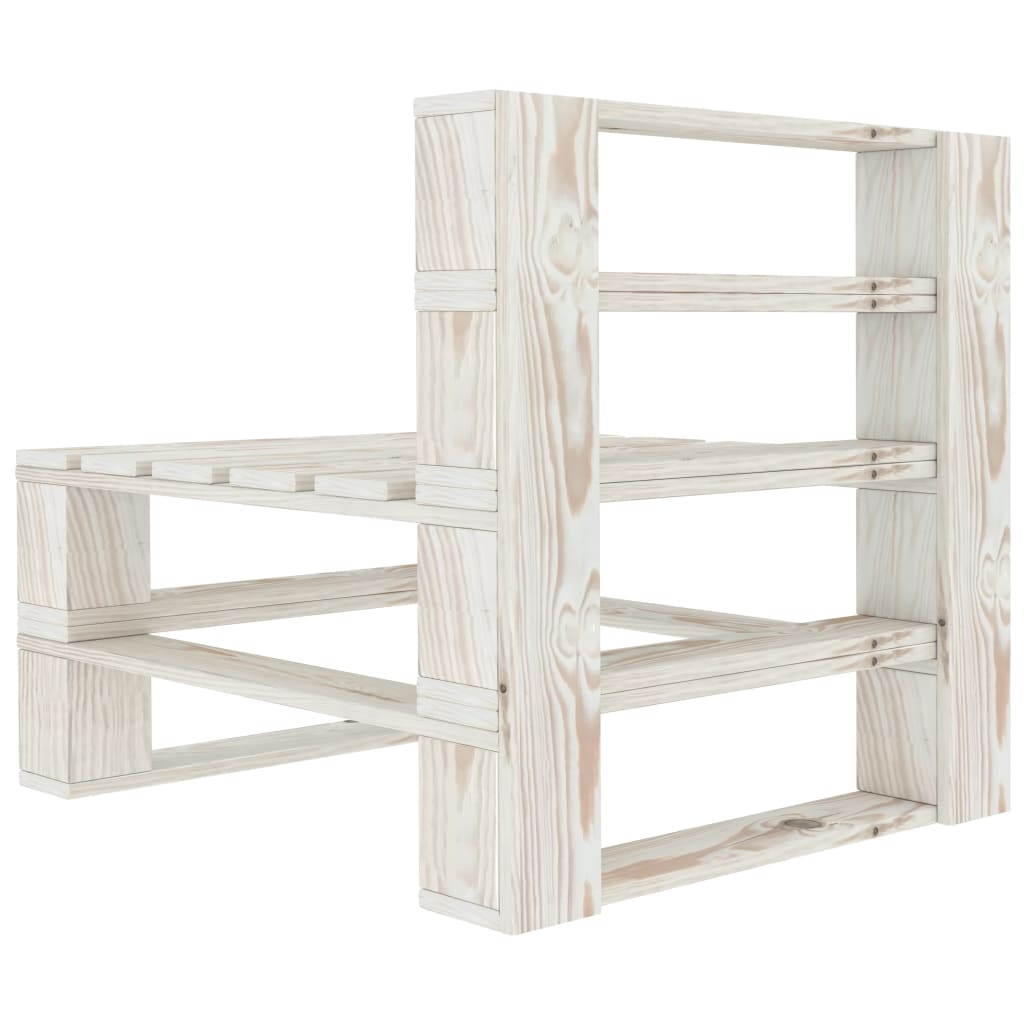 6-delige Loungeset pallet hout wit