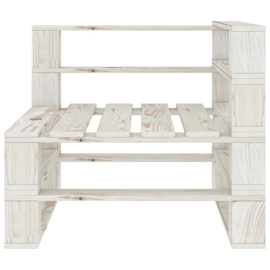 9-delige Loungeset pallet hout wit