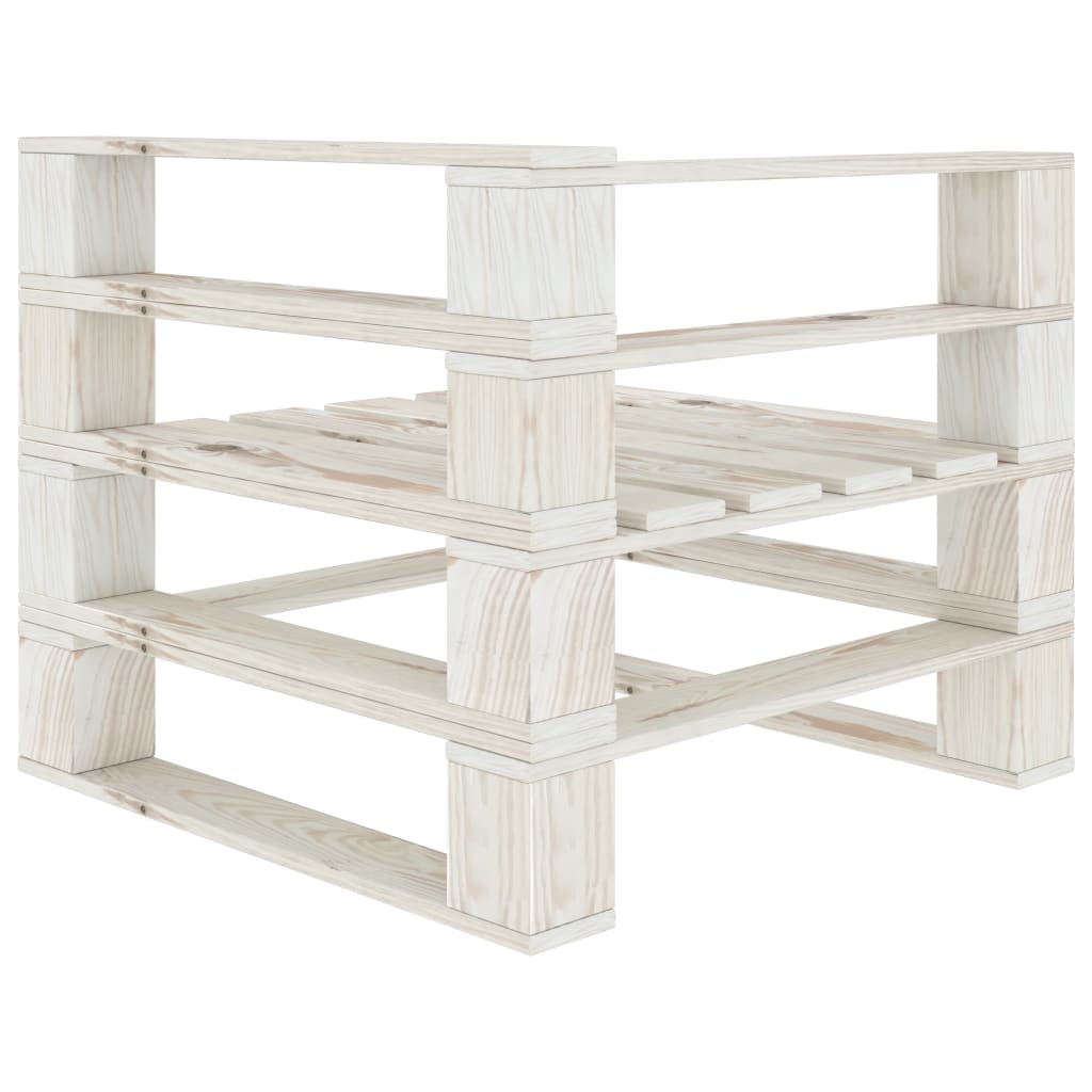 7-delige Loungeset pallet hout wit