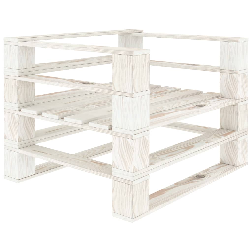 5-delige Loungeset pallet hout wit