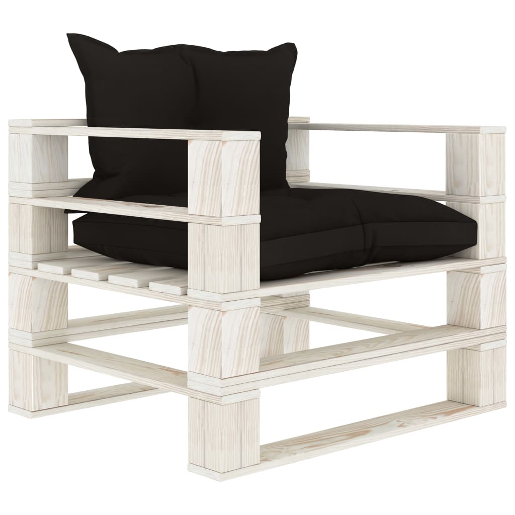 6-delige Loungeset pallet hout wit