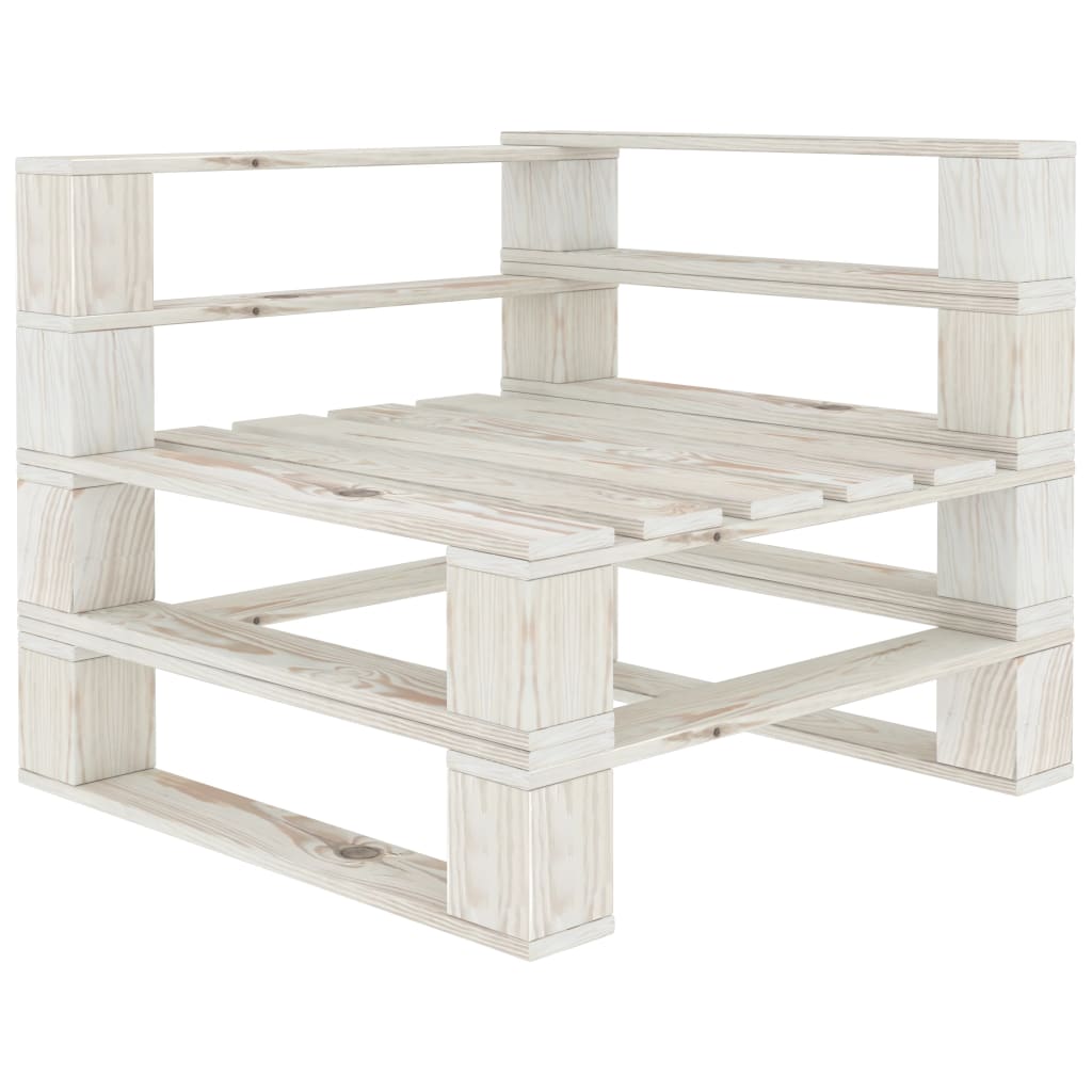 6-delige Loungeset met antracietkleurige kussens pallet hout