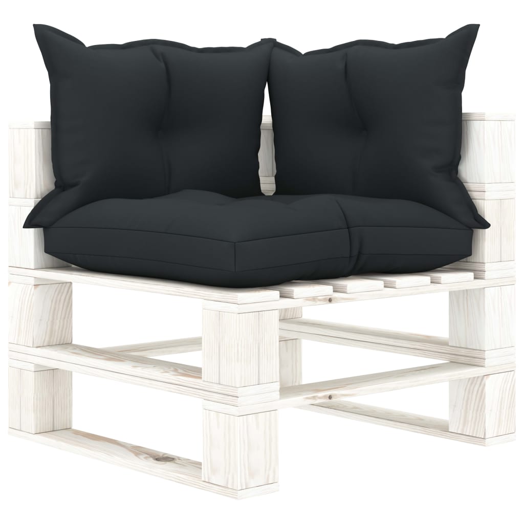 8-delige Loungeset pallet hout wit