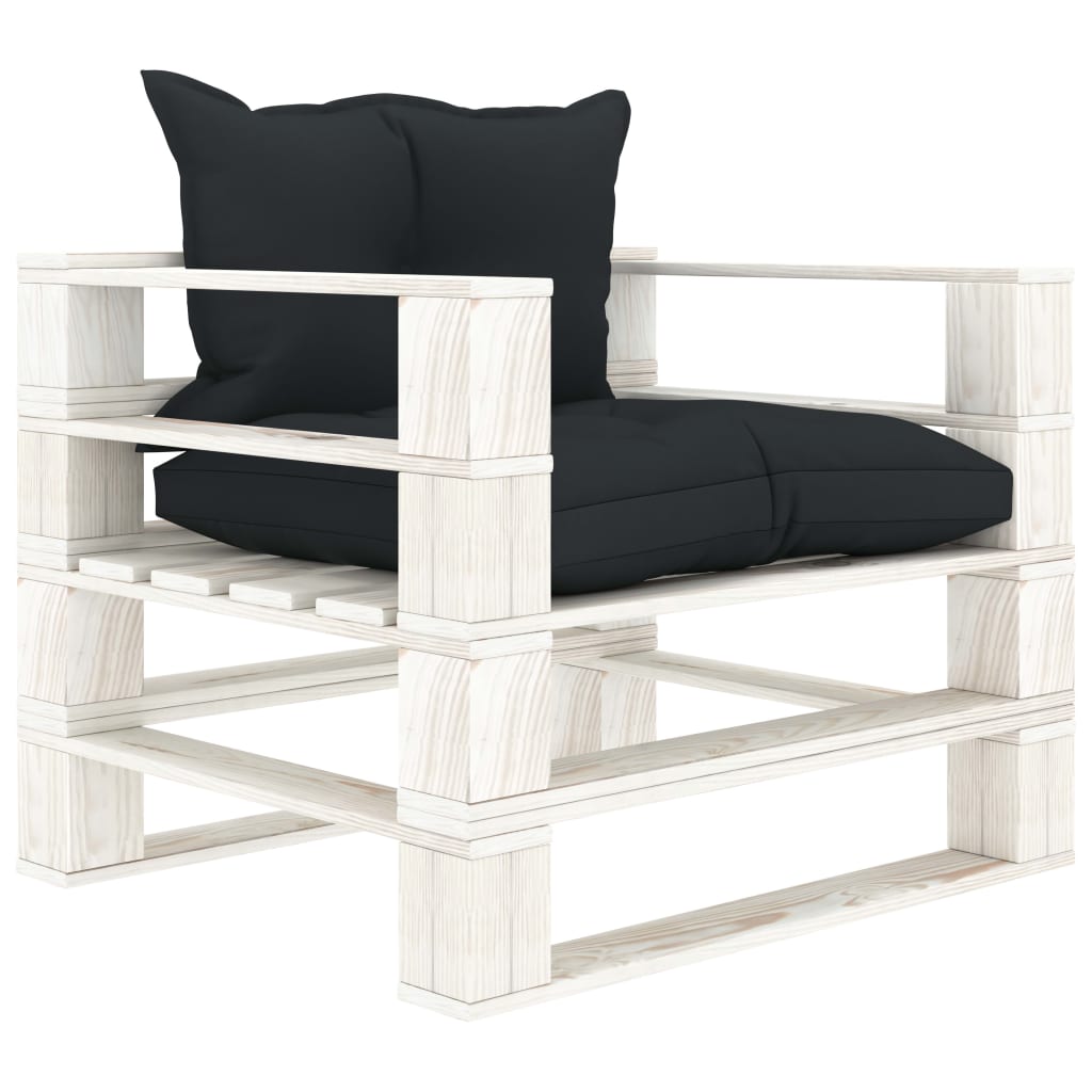 6-delige Loungeset pallet hout wit