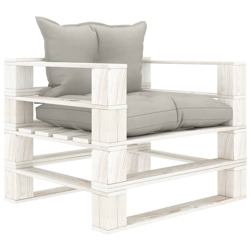 6-delige Loungeset met kussens pallet hout