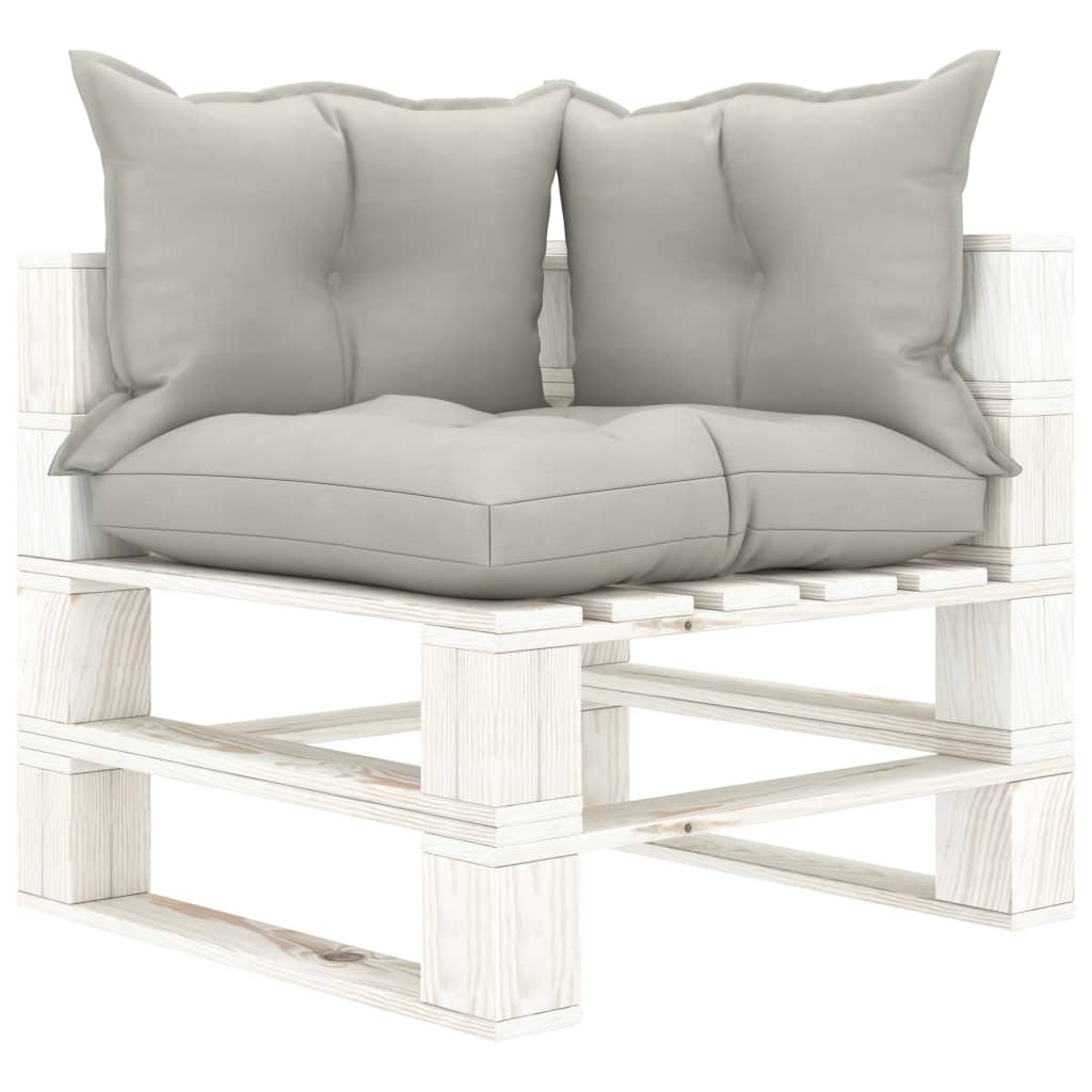 5-delige Loungeset met antracietkleurige kussens pallet hout